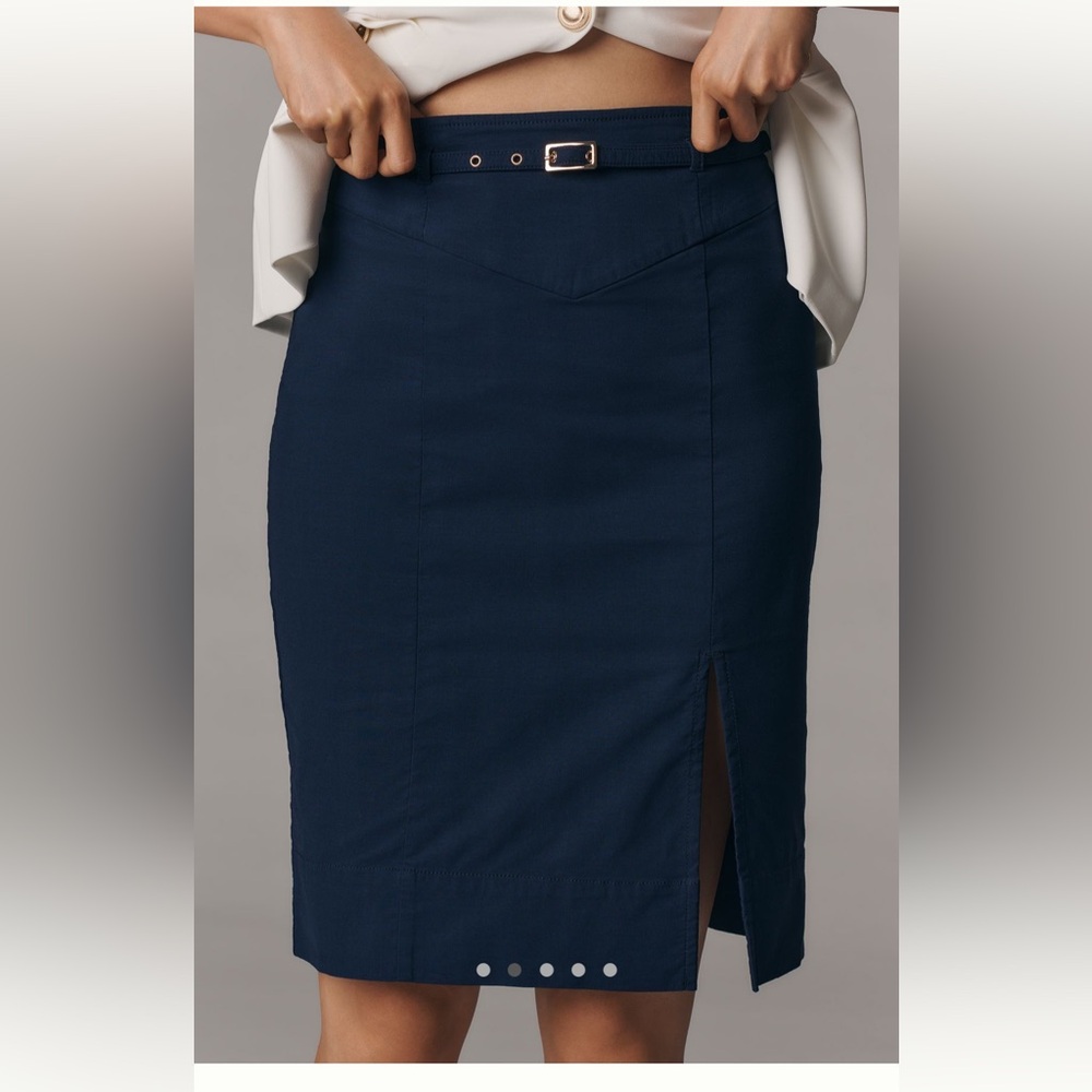 NWT Anthropologie Navy Pencil Skirt